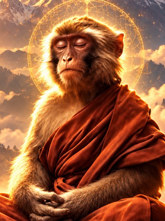 Close-up of Zenape meditating with closed eyes